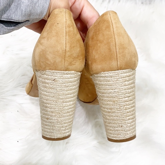 Vince. Percey Block Heel Espadrille Sandal Tan 9 - Picture 4 of 16